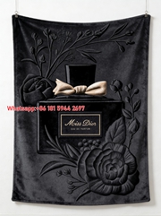 Miss Dior Floral Perfume Flannel Sofa Throw Blanket D239